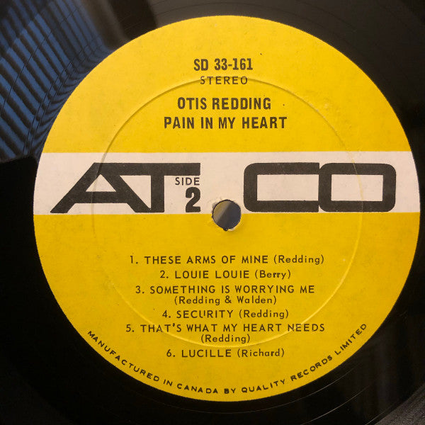 Otis Redding : Pain In My Heart (LP, Album, RE)