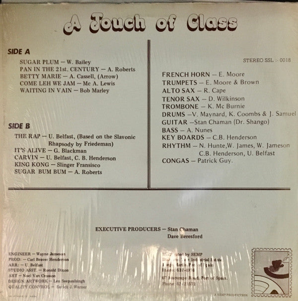 Carl "Beaver" Henderson : A Touch of Class (LP)