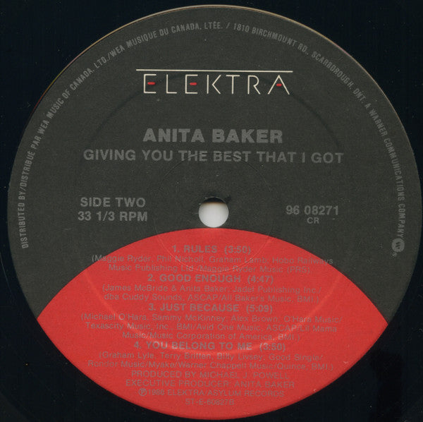 Anita Baker : Giving You The Best That I Got (LP, Album)