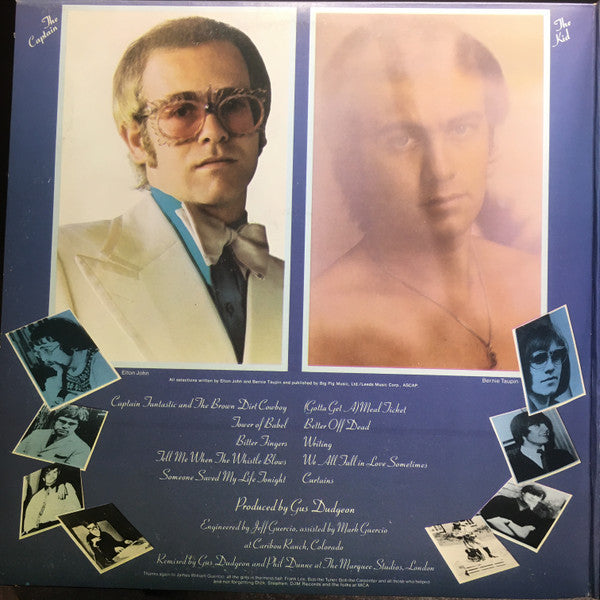 Elton John : Captain Fantastic And The Brown Dirt Cowboy (LP, Album, Gat)