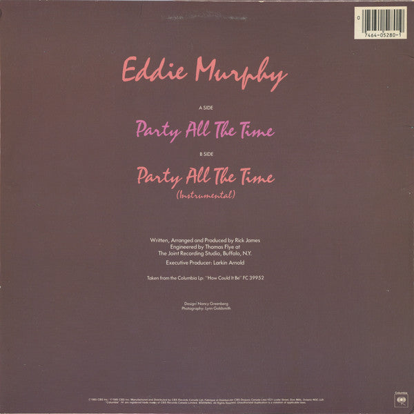 Eddie Murphy : Party All The Time (12", Single)