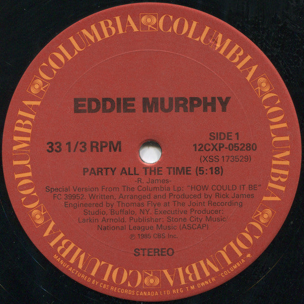 Eddie Murphy : Party All The Time (12", Single)