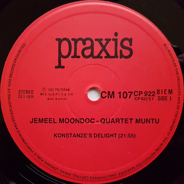 Jemeel Moondoc & Muntu : The Athens Concert (LP, Album)