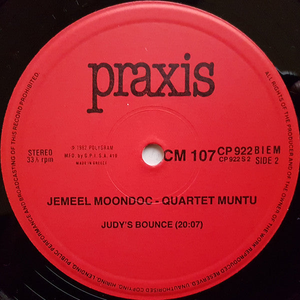 Jemeel Moondoc & Muntu : The Athens Concert (LP, Album)