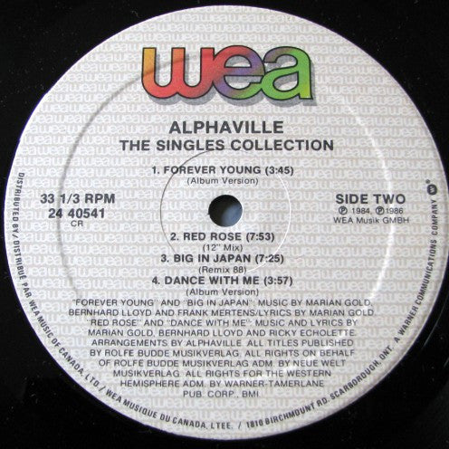 Alphaville : The Singles Collection (LP, Comp)