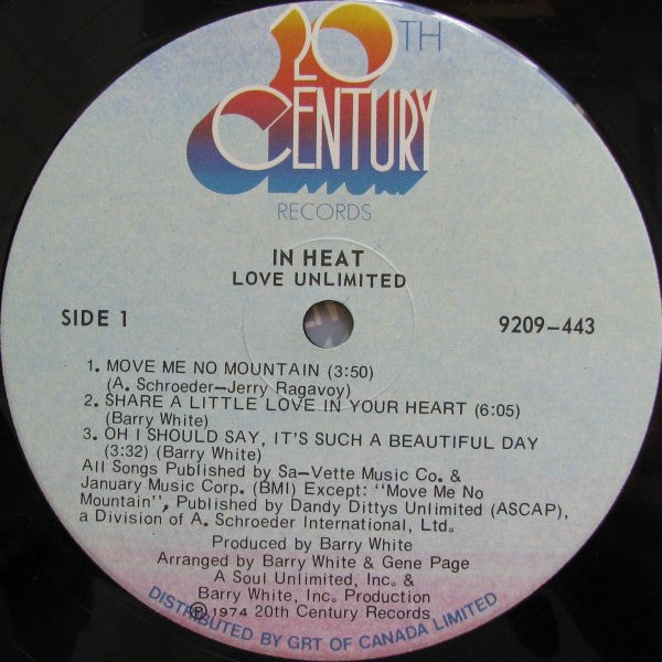 Love Unlimited : In Heat (LP, Album)