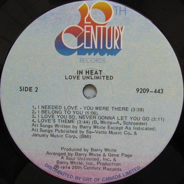 Love Unlimited : In Heat (LP, Album)
