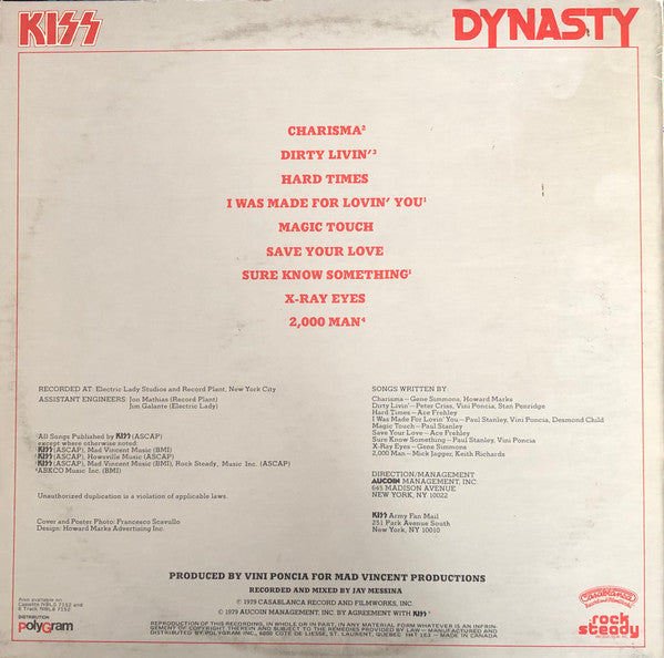 Kiss : Dynasty (LP, Album)