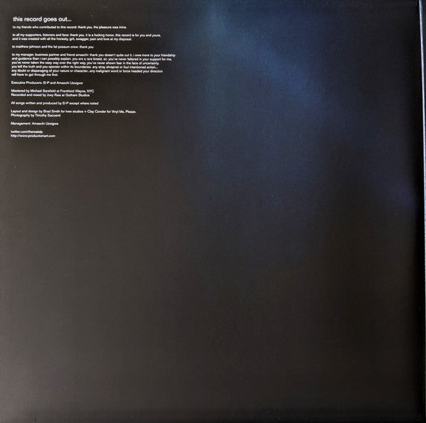 El-P : I'll Sleep When You're Dead (2xLP, Album, Club, Dlx, RE, Red)