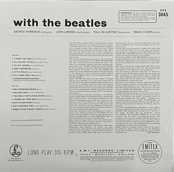 The Beatles : With The Beatles (LP, Album, RE, RM, Cal)