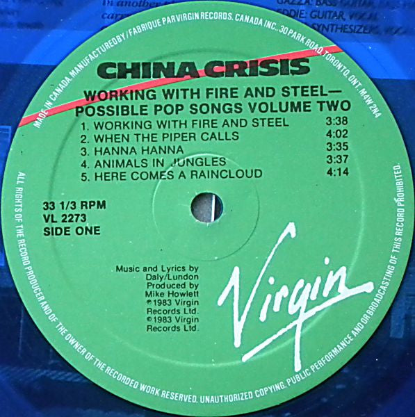 China Crisis : Working With Fire And Steel (Possible Pop Songs Volume Two) (LP, Blu)