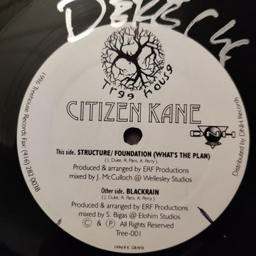 Citizen Kane (2) : Structure/ Foundation (What's The Plan) (12", Single)