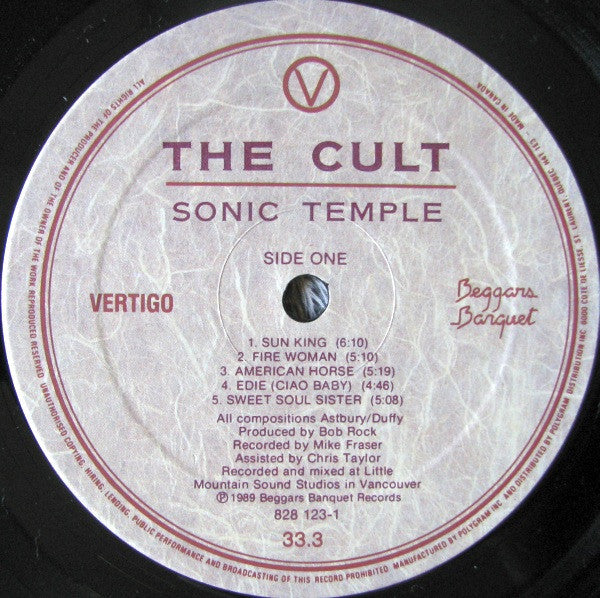 The Cult : Sonic Temple (LP, Album, M/Print)