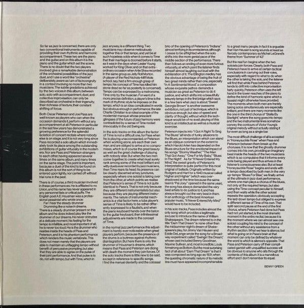 Oscar Peterson / Joe Pass : Oscar Peterson Et Joe Pass À La Salle Pleyel (2xLP, Album, Mono)