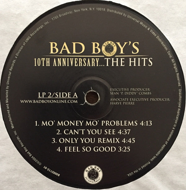 Various : Bad Boy's 10th Anniversary...The Hits (2xLP, Comp)
