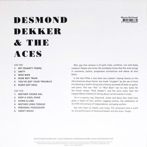 Desmond Dekker & The Aces : 007 Shanty Town (LP, Album, RE)