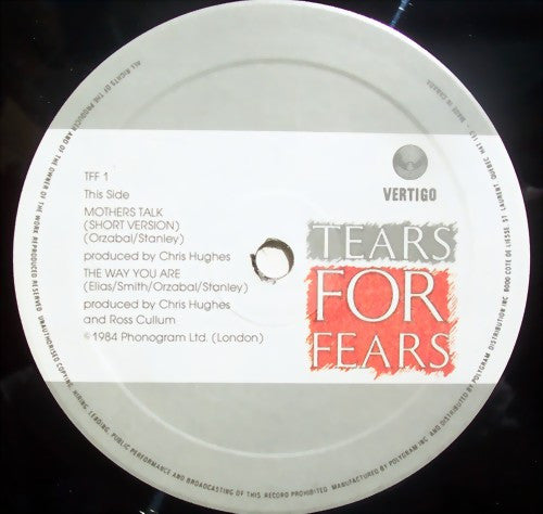 Tears For Fears : Mothers Talk (12", Dlx, Ltd, Gat)