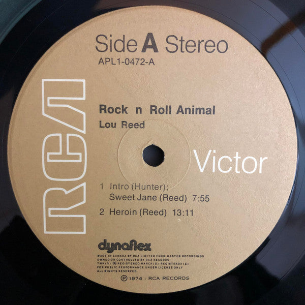 Lou Reed : Rock N Roll Animal (LP, Album, Gat)