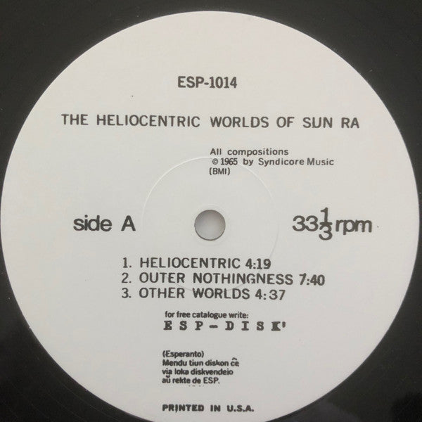 Sun Ra : The Heliocentric Worlds Of Sun Ra (LP, Album, RE, 180)