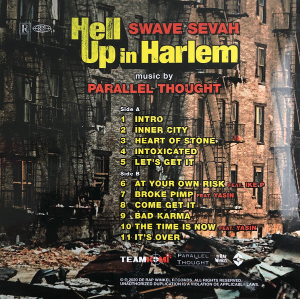 Swave Sevah & Parallel Thought : Hell Up In Harlem (LP, Album, Ltd, Num)