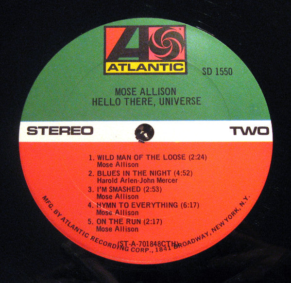 Mose Allison : ...Hello There, Universe (LP, Album, CTH)
