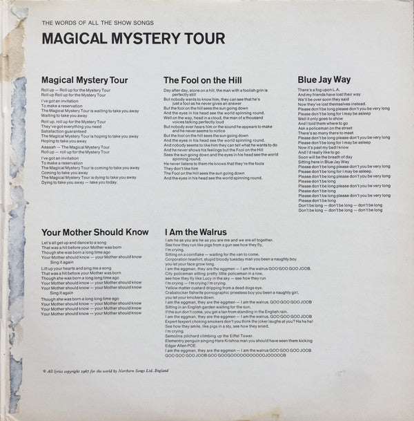 The Beatles : Magical Mystery Tour (LP, Album, Mono, Jac)
