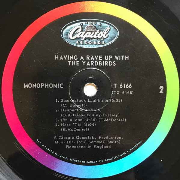 The Yardbirds : Having A Rave Up With The Yardbirds (LP, Album, Mono, No )