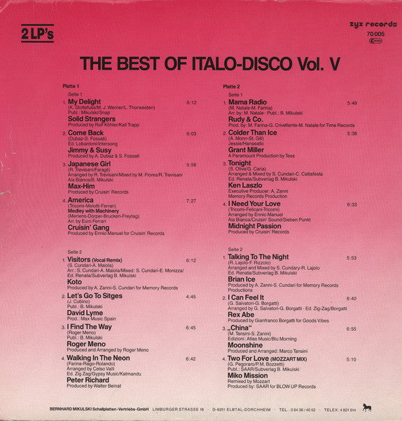 Various : The Best Of Italo-Disco Vol. 5 (2xLP, Comp)