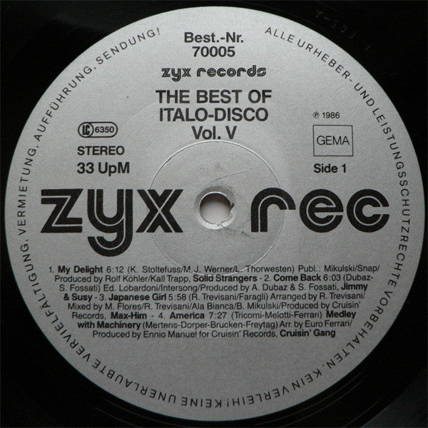 Various : The Best Of Italo-Disco Vol. 5 (2xLP, Comp)