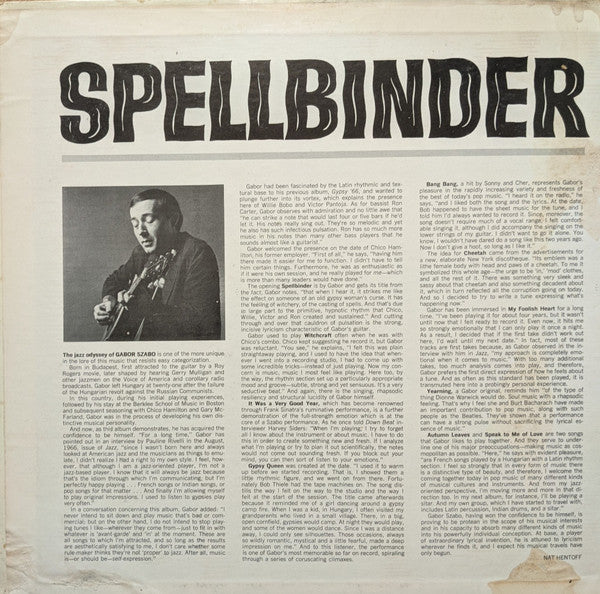 Gabor Szabo : Spellbinder (LP, Album, Gat)