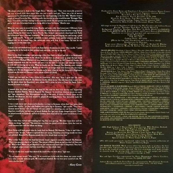 Sepultura : Beneath The Remains (2xLP, Album, RE, RM)