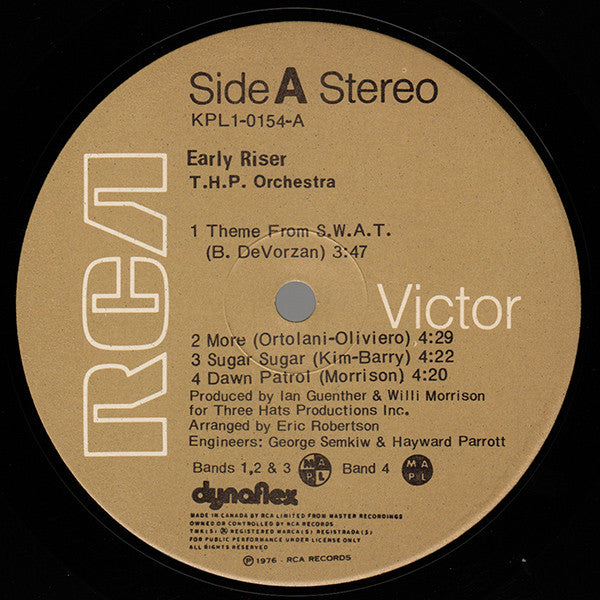 THP Orchestra : Early Riser (LP, Album)
