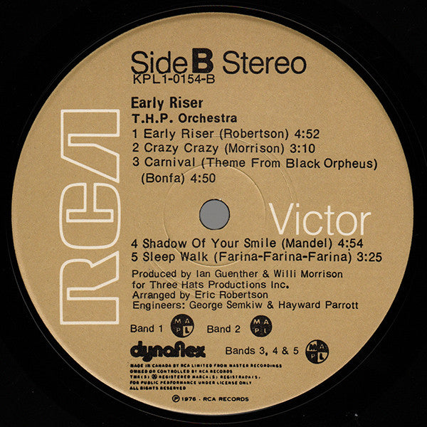 THP Orchestra : Early Riser (LP, Album)