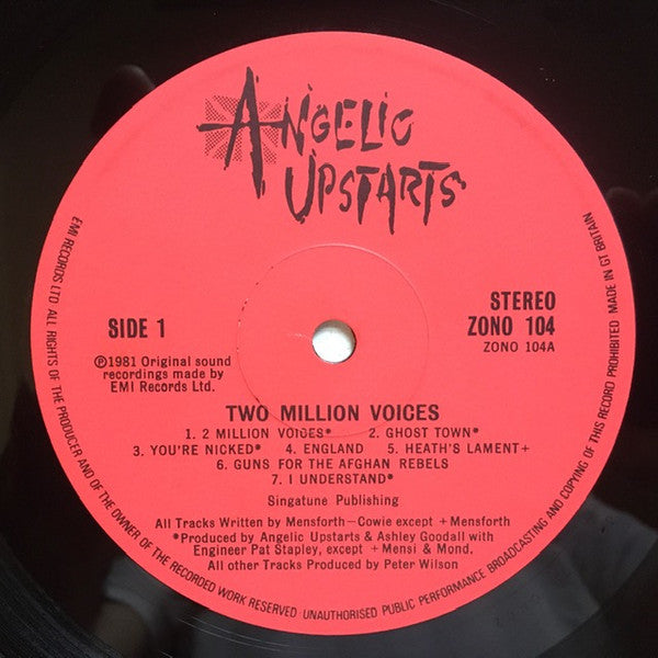 Angelic Upstarts : 2,000,000 Voices (LP, Album)