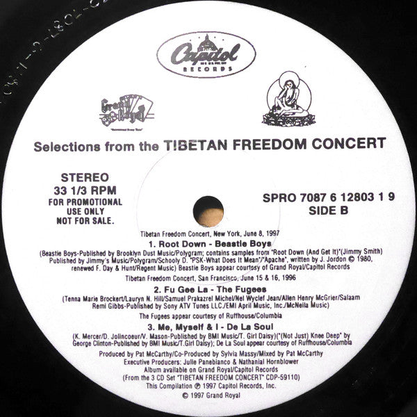 Various : Selections From The Tibetan Freedom Concert (12", Comp, Promo)