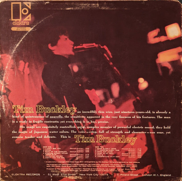 Tim Buckley : Tim Buckley (LP, Album, RP, Pit)