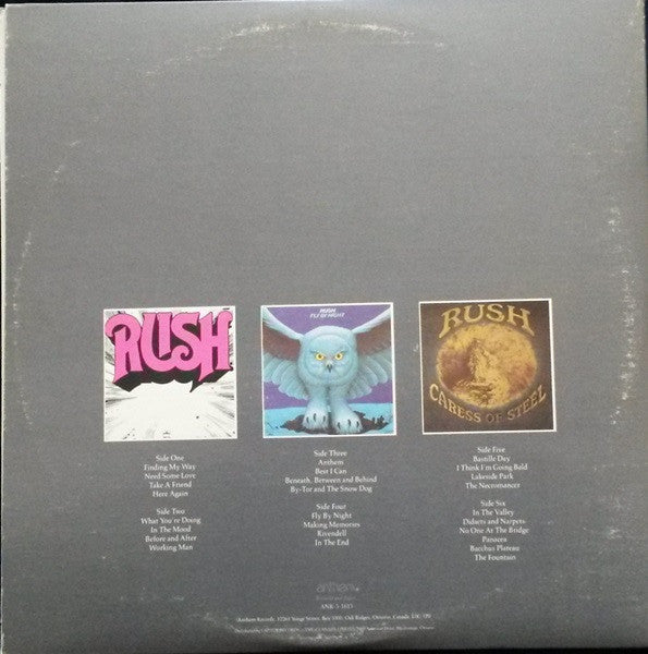 Rush : Archives (LP, Album + LP, Album + LP, Album + Comp, Gra)