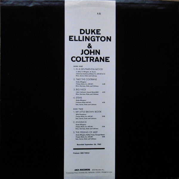 Duke Ellington & John Coltrane : Duke Ellington & John Coltrane (LP, Album, RE)