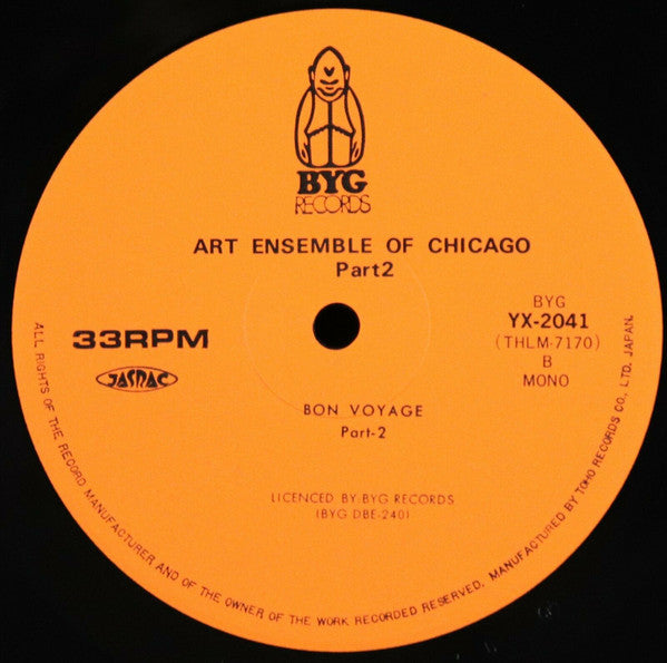 The Art Ensemble Of Chicago : Live Part 2 (LP, Album, Mono)