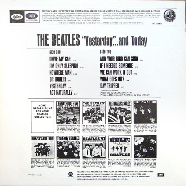 The Beatles : Yesterday And Today (LP, Album, Comp, RE)