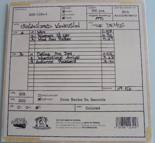 Organized Konfusion : The Demos  (12", Ltd, Cle)