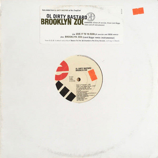 Ol' Dirty Bastard : Brooklyn Zoo (12", Promo)
