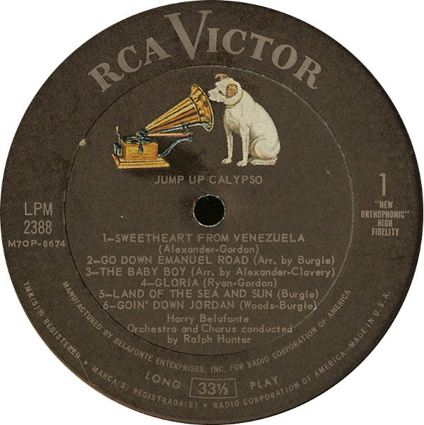 Harry Belafonte : Jump Up Calypso (LP, Album, Mono)