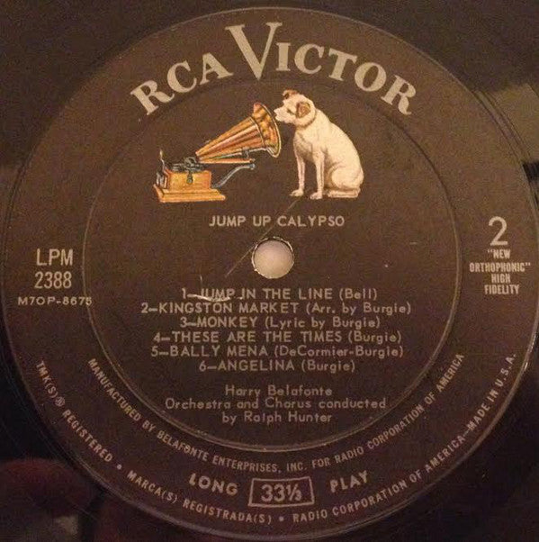 Harry Belafonte : Jump Up Calypso (LP, Album, Mono)