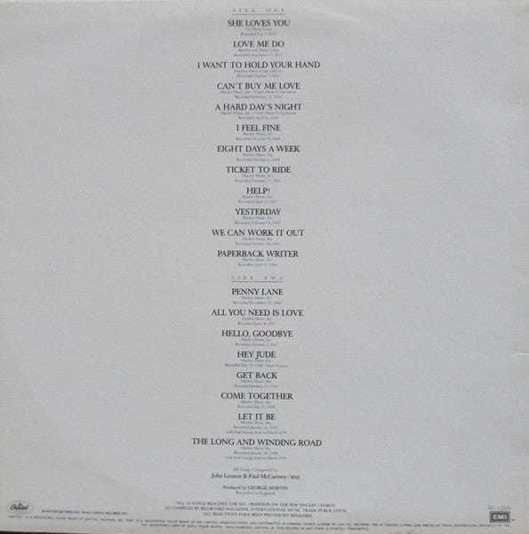 The Beatles : 20 Greatest Hits (LP, Comp)