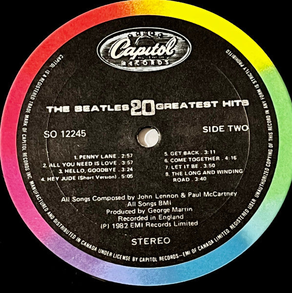 The Beatles : 20 Greatest Hits (LP, Comp)