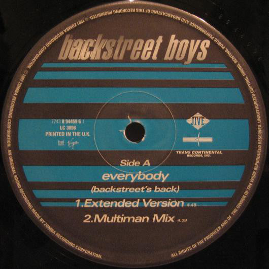 Backstreet Boys : Everybody (Backstreet's Back) (12")