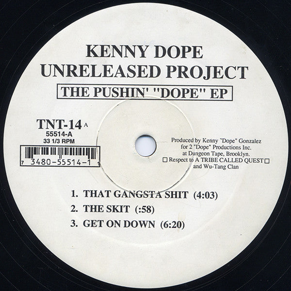 Kenny "Dope" Gonzalez : Unreleased Project (The Pushin' "Dope" EP) (12", EP)