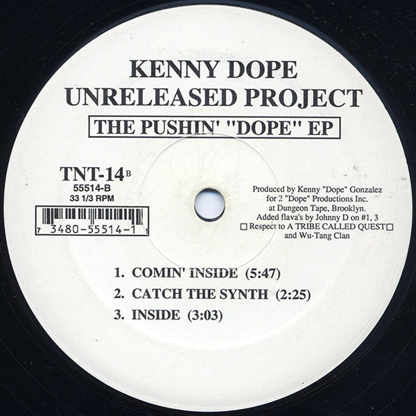 Kenny "Dope" Gonzalez : Unreleased Project (The Pushin' "Dope" EP) (12", EP)