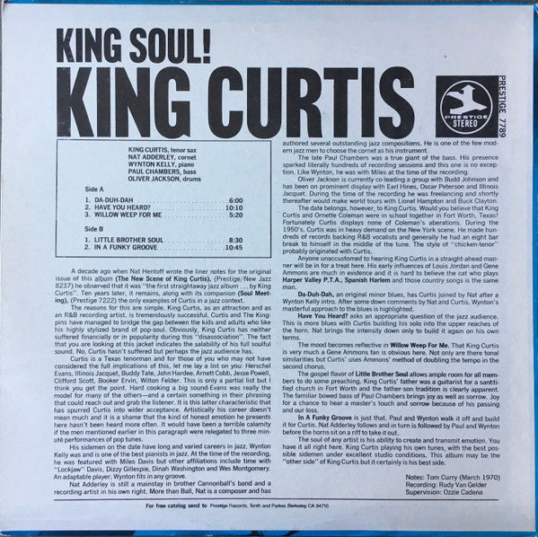 King Curtis : King Soul (LP, Album, RE)
